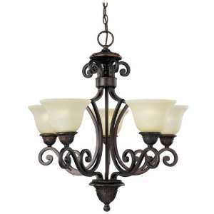  Symphony 26 inches wide 5 Light Traditional Chandelier 