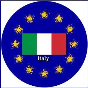  58mm Round Badge Style Keyring Italy Flag: Home & Kitchen