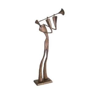  Art Deco Trumpet Player Bronze Sculpture: Home & Kitchen