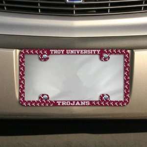 Troy University Trojans Thin Rim Mini Logo License Plate Frame