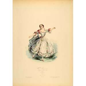  1870 La Carmargo Ballet Dancer Dress Costume Lancret 