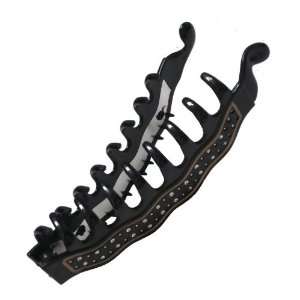  Black Trendy Studded Banana Clip