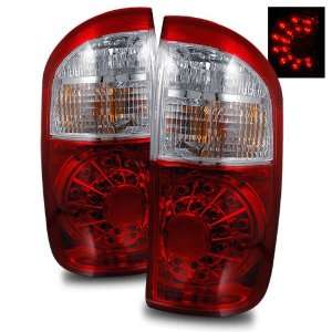 00 06 Toyota Tundra Double Cab Red/Clear LED Tail Lights (Does Not Fit 