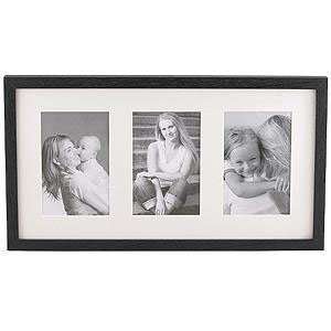  Sixtrees Logan 2 Black Matted Triple Frame, 4 by 6 Inch 