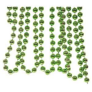  Package of 3  8mm Metallic Lime Green Bead Garland 27 