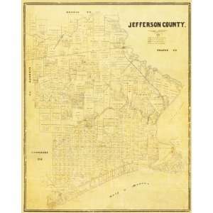  JEFFERSON COUNTY TEXAS (TX) LANDOWNER MAP 1882