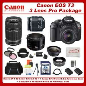  Pro Pack: Includes   Canon EF S 18 55mm f3.5 5.6 IS   Canon EF S 55 