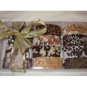 Fathers Day Gourmet Chocolate Biscotti Gift Basket   Sampler Box