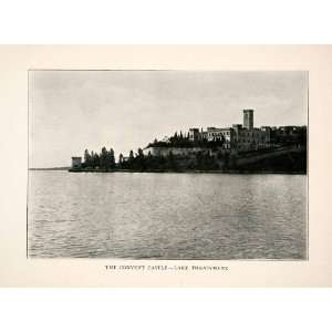  1903 Print Lake Trasimeno Guglielmi Convent Castle Isola 