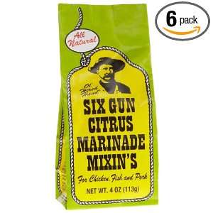 Six Gun Citrus Marinade Mixins, 4 Ounce Bags (Pack of 6)  