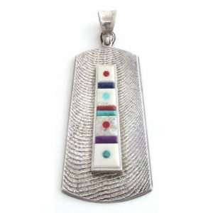  Zuni Hand Made Contemporary Inlay Pendant Jewelry