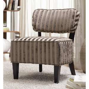  Transitional Beige Stripes Accent Chair by Coaster