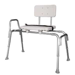  Snap N Save Sliding Transfer Bench With Back Silver 