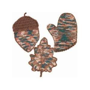  Fall Pot Holder & Hot Pad Set Crochet Kit, Set of 3