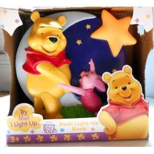  Disney Pooh & Piglet Light up Star Bank: Toys & Games