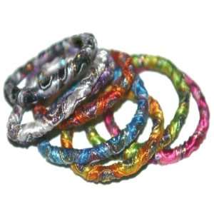  Multi colored Elastic Band Ouchless Ponyail Holders 