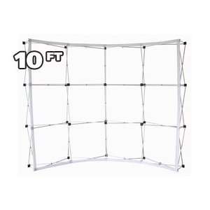 10 Ft Fabric Pop Up Trade Show Display Frame Package   Curved Single 