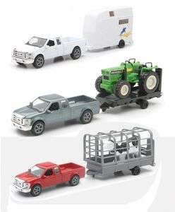  CRUISER COLLECTION 1:43 3PC SET FORD PICK UP W/ FARM TRAILERS  