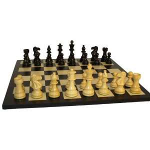  Worldwise Imports Black Lardy Classic Chessmen on Black 