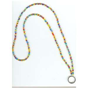  Hand Beaded Lanyard in Primary Colors