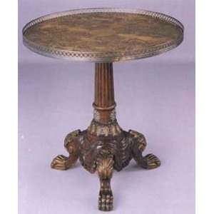   Home Furnishings Metal Top Bear Claw Accent Table: Home & Kitchen