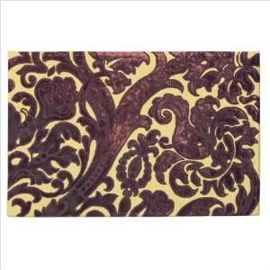  Maison Leoni Wine Contemporary Rectangular Rug Size 5 x 