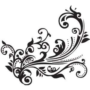  modern and contemporary baroque floral vinyl wall stickers 