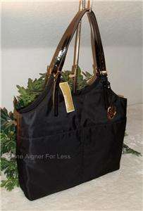  Black Nylon Pocket Tote Handbag, Purse MSRP $228 885949329494  