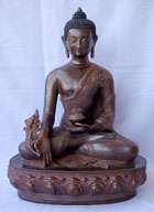 02. Healing Medicine Buddha Carved Statue 14 H