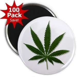 Creative Clam Beautiful Green Marijuana Pot Leaf 100 pack Of 2.25 Inch 