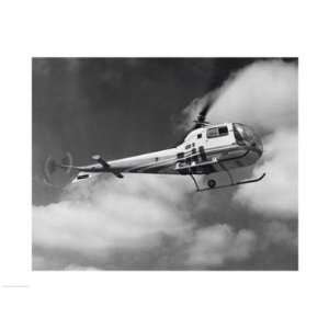   helicopter in flight in the sky, Bell Helicopter  24 x 18  Poster