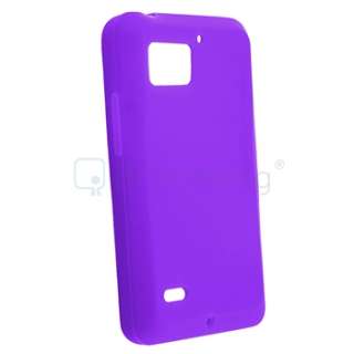   Skin Case+Privacy Film+Car+AC Charger For Motorola Droid Bionic XT875