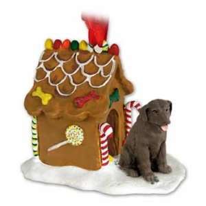  Chocolate Lab Gingerbread House Christmas Ornament: Home 