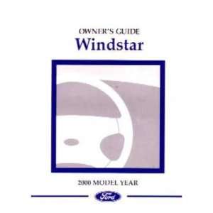  2000 FORD WINDSTAR Owners Manual User Guide: Automotive