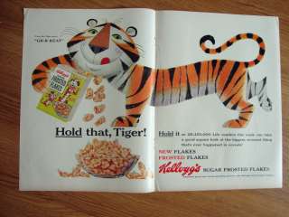 1953 Kelloggs Sugar Frosted Flakes Ad Tony the Tiger  