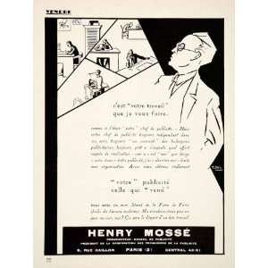 1926 Ad Henry Mosse 8 Rue Gaillon Paris Advertising Agency Dac 