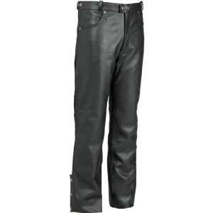  River Road Pueblo Cool Leather Overpants   32/Black 