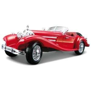    1936 Mercedes Benz 500 K Red Diecast Model Car 1:18: Toys & Games