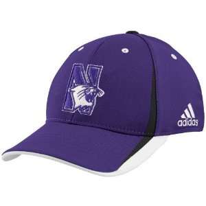  adidas Northwestern Wildcats Purple Official Team Flex Fit 