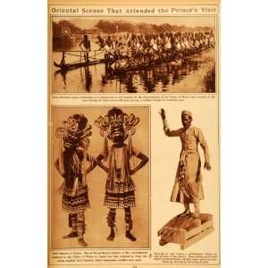 1922 Rotogravure Burma Crew Mandalay Irawadi Prince Wales Devil Dance 