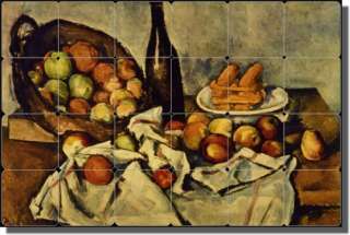 Cezanne Apple Kitchen Tumbled Marble Tile Mural  