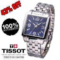   TISSOT T0055101104700 T TREND QUADRATO STAINLESS STEEL BLUE DIAL WATCH