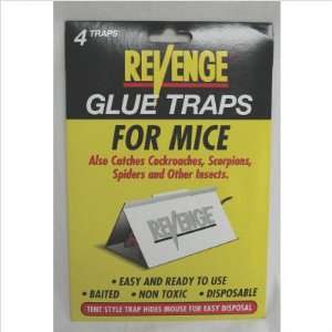  Revenge Glue Board Mouse Trap, 6 x 8 3/4 x 1/16 4 Pk 