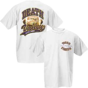  LSU Tigers White Death Valley Stadium T shirt Sports 