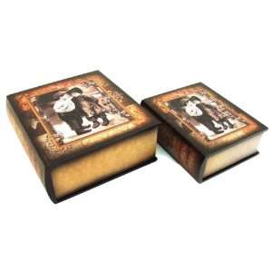  Secret Jewelry & Keepsake Book Boxes (Set of 2 Sizes 