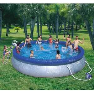    18x42 Fast Set Above Ground Inflatable Pool: Toys & Games