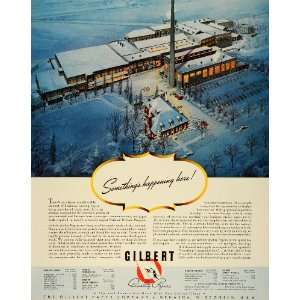   WI Factory Building Winter Writing Safety Paper   Original Print Ad