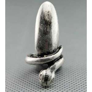  Nail Ring   Antique Silver Snake Nail Ring: Everything 