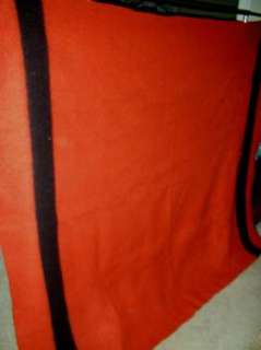   1942 Camp Blanket Red & Black Wool No Tag Witney Hudson Bay  
