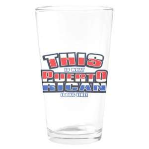  Pint Drinking Glass This Is What Puerto Rican Looks Like 